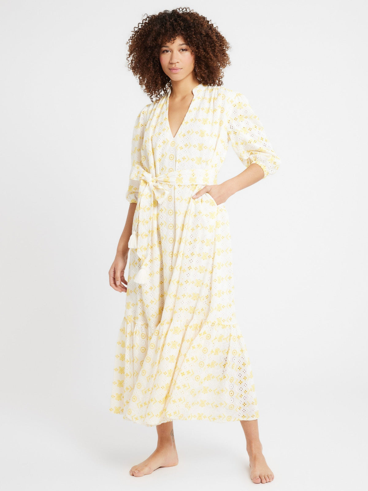 Ada Dress in Sunshine Eyelet