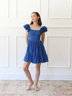 Dress in Azur Double Gauze