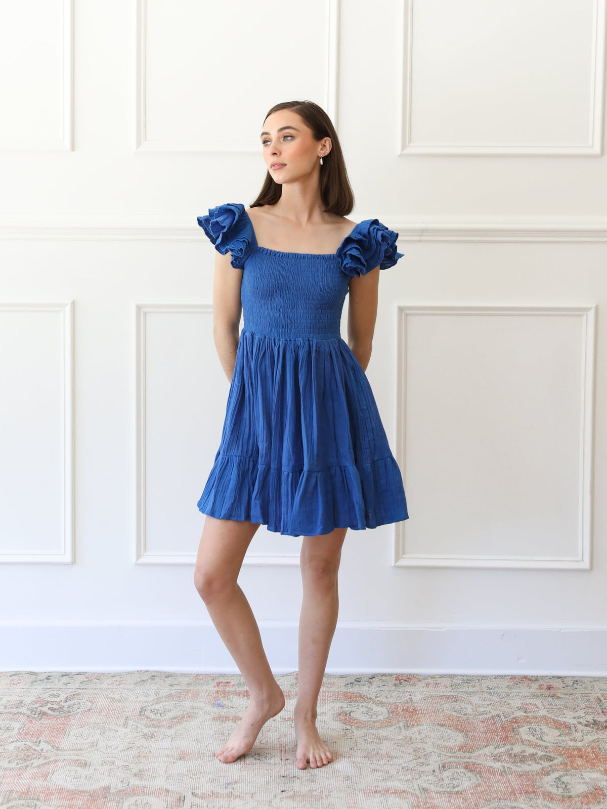 Dress in Azur Double Gauze