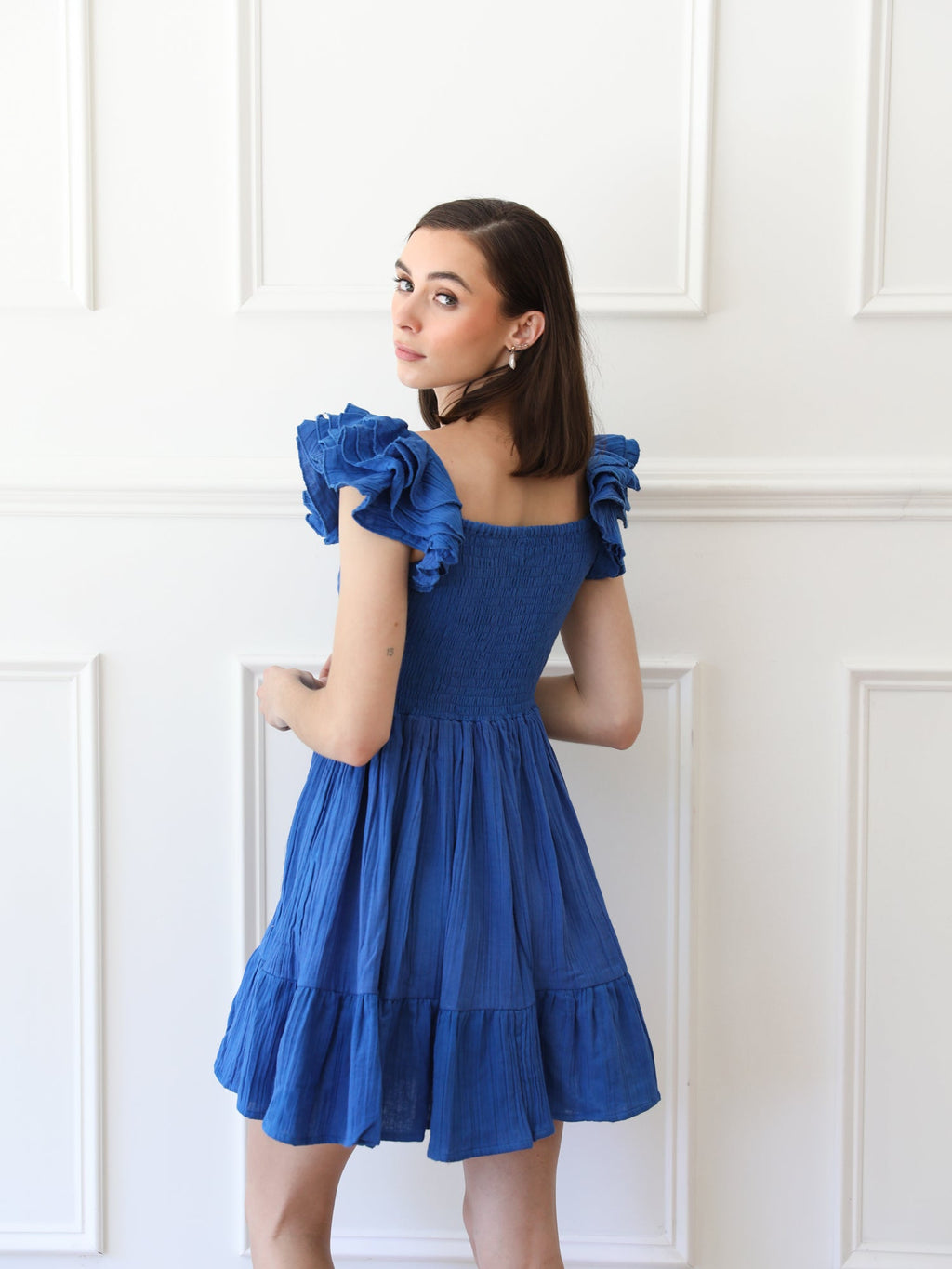 Dress in Azur Double Gauze