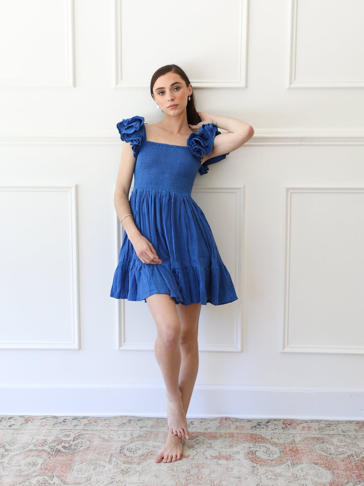 Dress in Azur Double Gauze