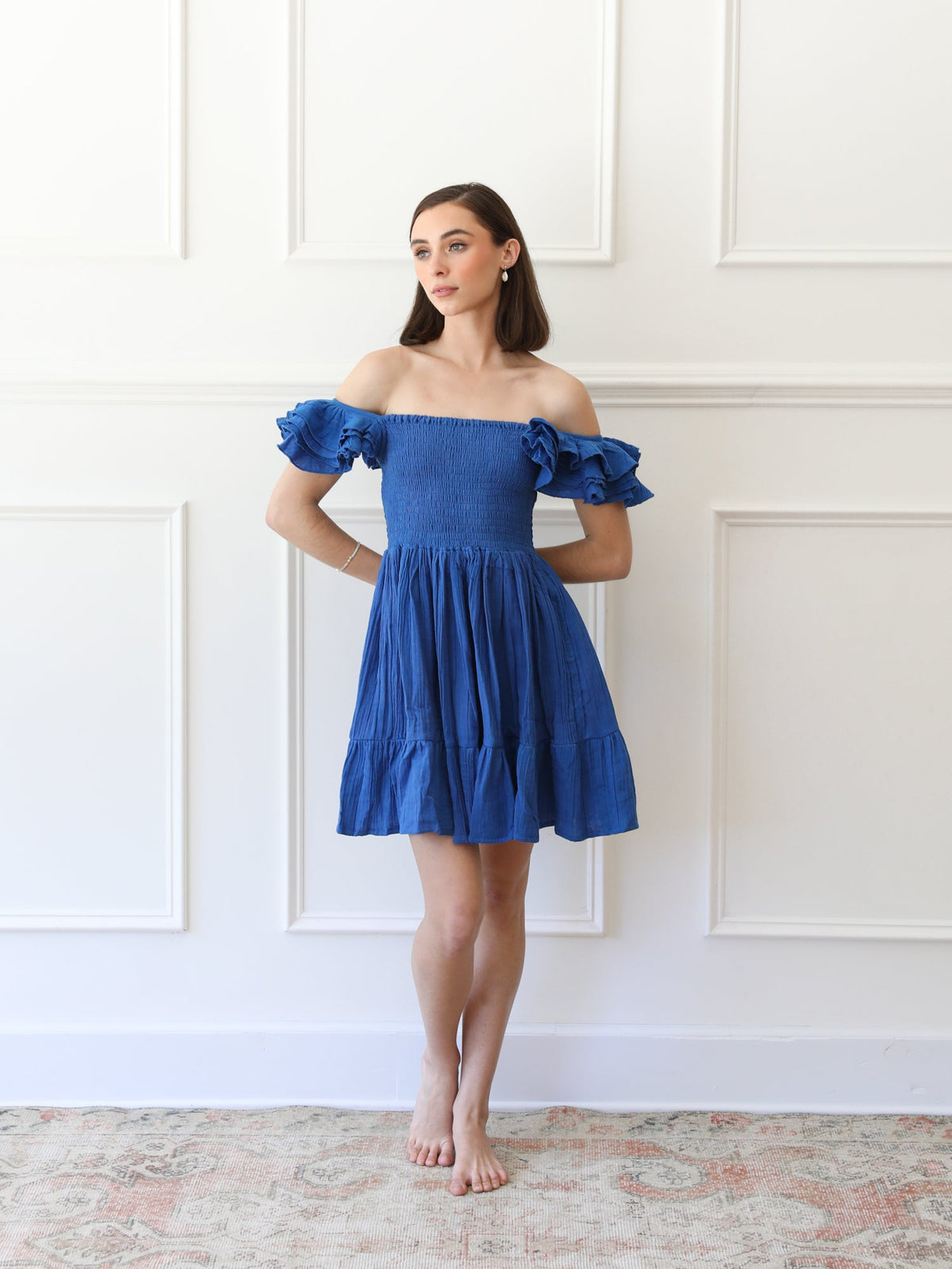 Dress in Azur Double Gauze