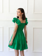 Dress in Kelly Double Gauze