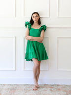 Dress in Kelly Double Gauze