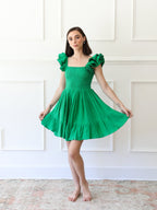 Dress in Kelly Double Gauze