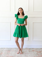 Dress in Kelly Double Gauze