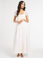 Carla Crochet Dress in White