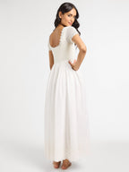 Carla Crochet Dress in White