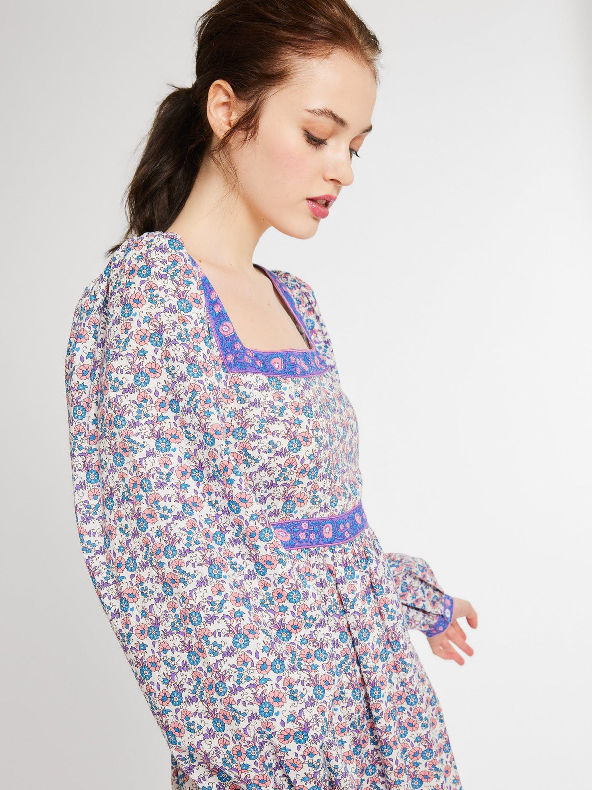 Carmen Dress in Bluebell