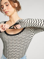 Pullover in Black & Ivory