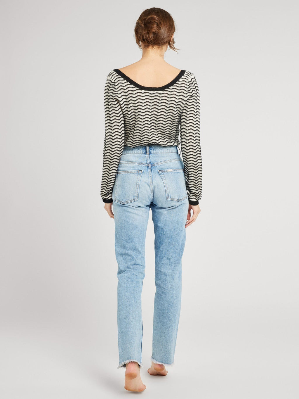 Pullover in Black & Ivory