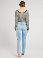 Pullover in Black & Ivory