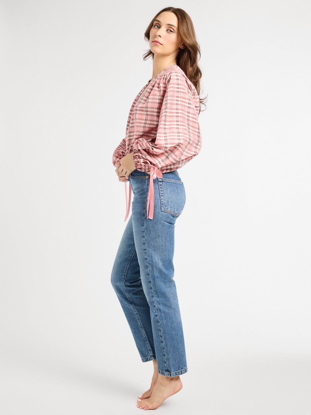 Cecily Top in Sugarplum Plaid