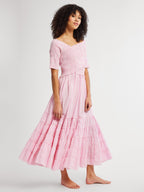 Celia Dress in Bubblegum Stripe