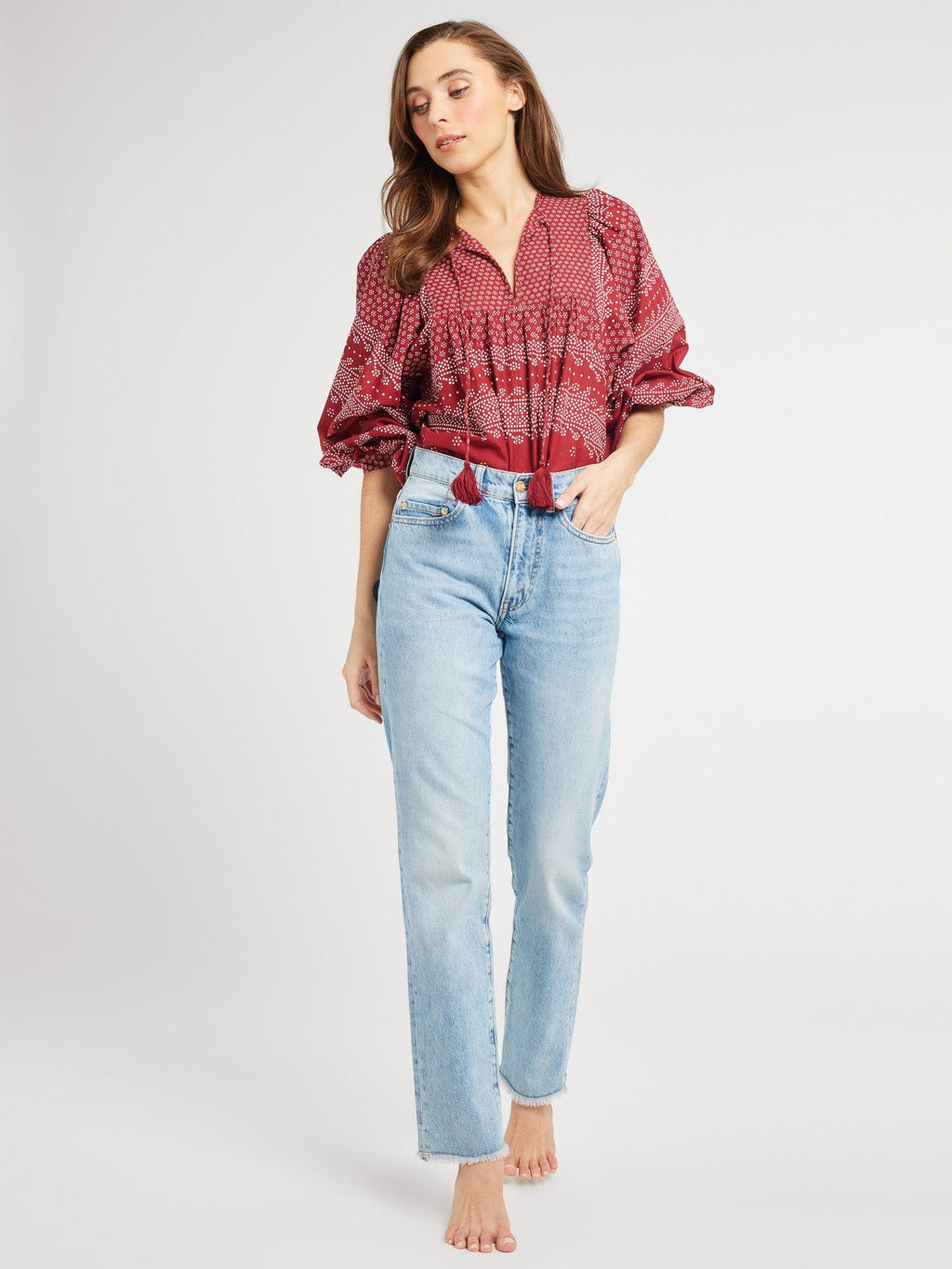 Charlie Top in Raspberry Mosaic