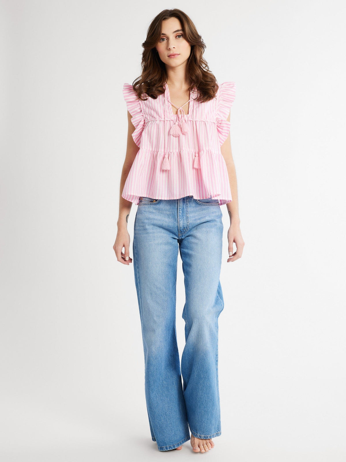 Top in Bubblegum Stripe