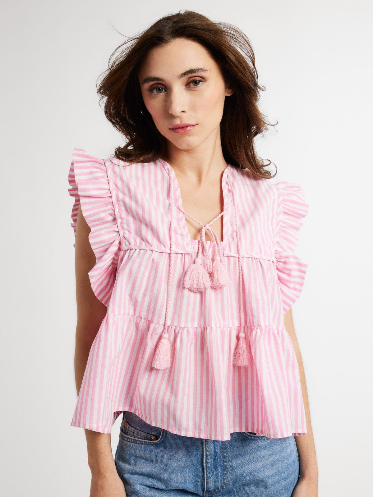 Top in Bubblegum Stripe