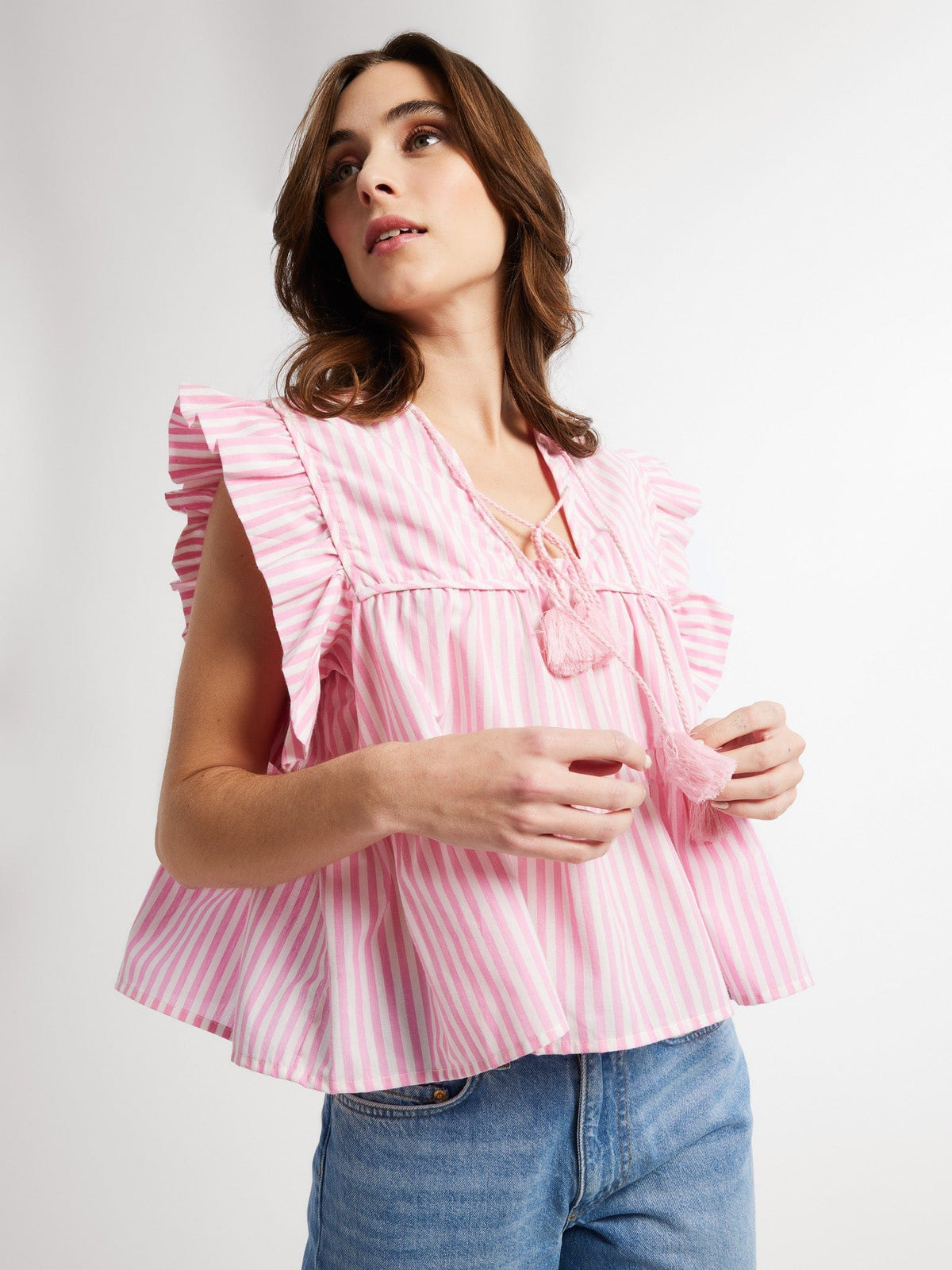 Top in Bubblegum Stripe
