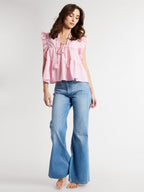 Top in Bubblegum Stripe