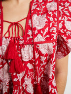 Top in Red Zinnia