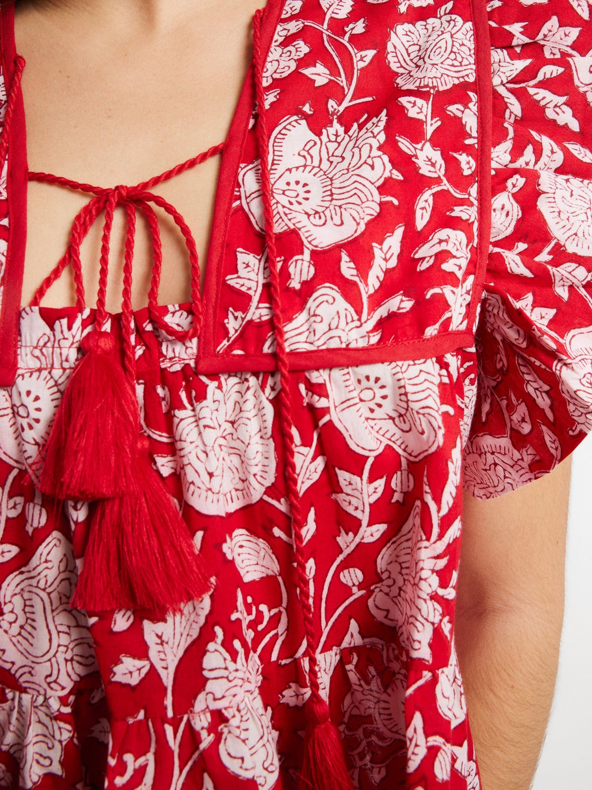 Top in Red Zinnia
