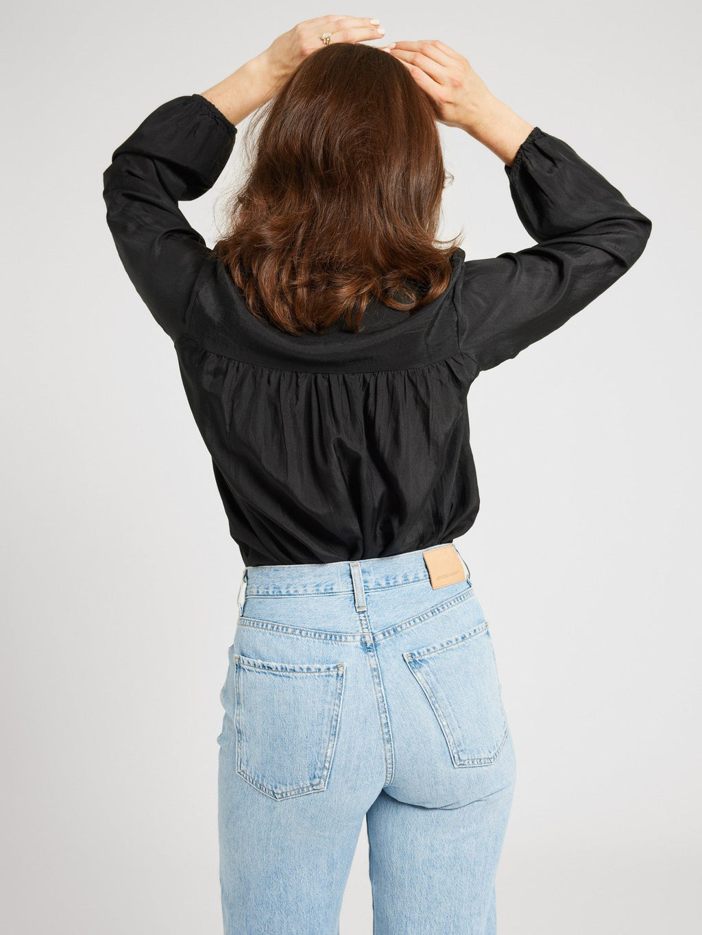 Francesca Top in Black Silk