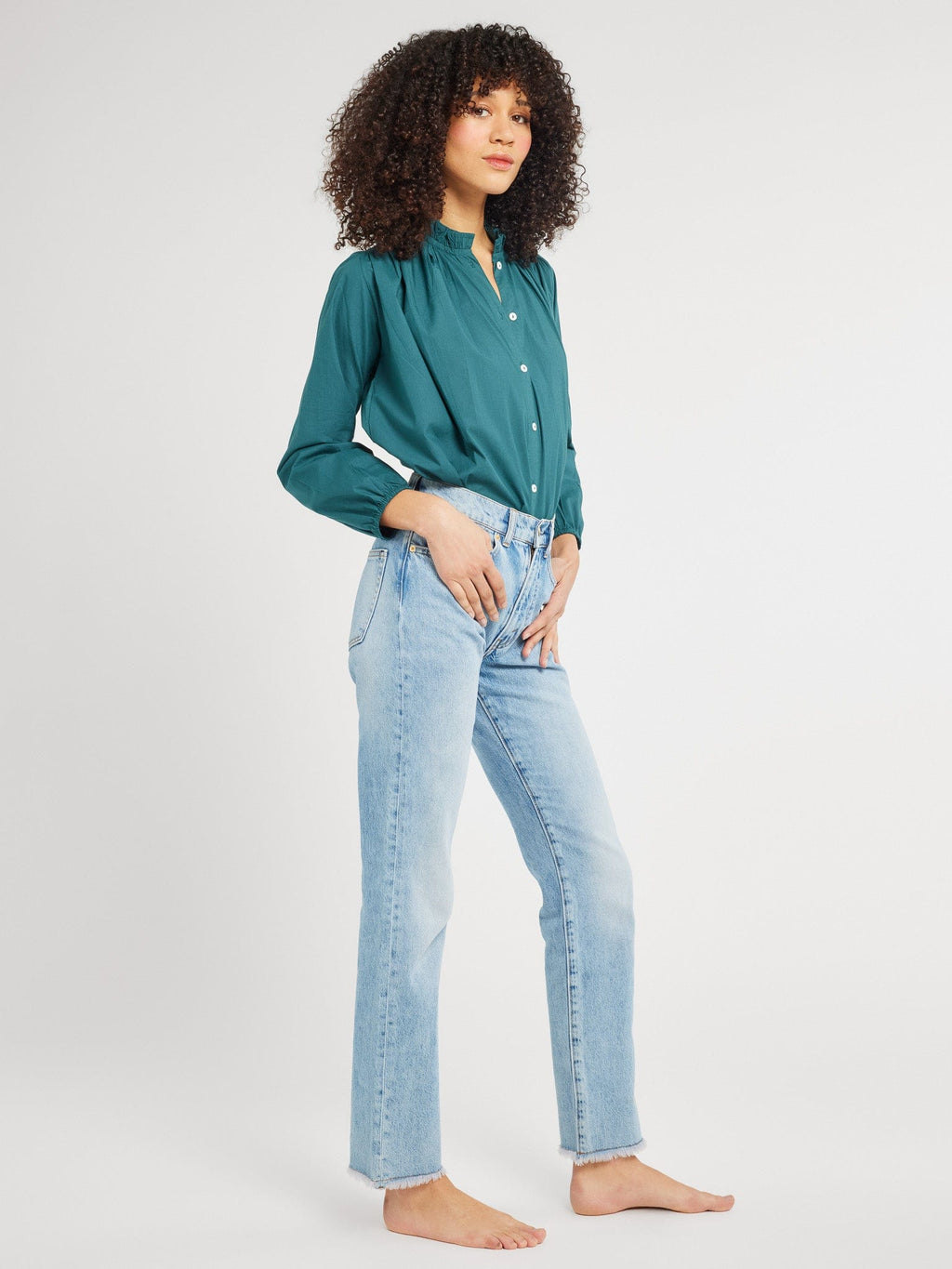 Francesca Top in Emerald