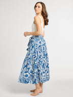 Françoise Skirt in Blue Hibiscus