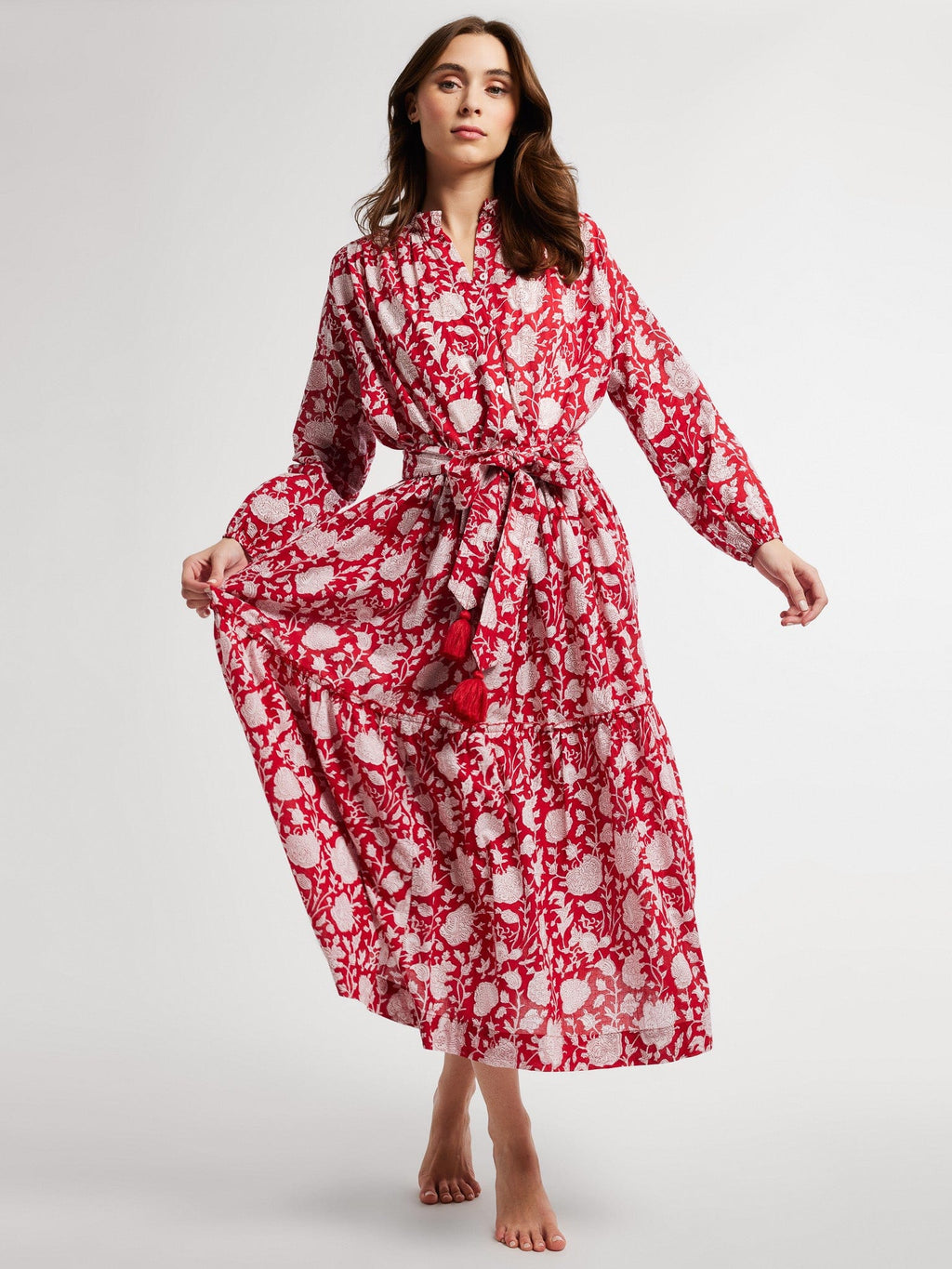 Françoise Skirt in Red Zinnia