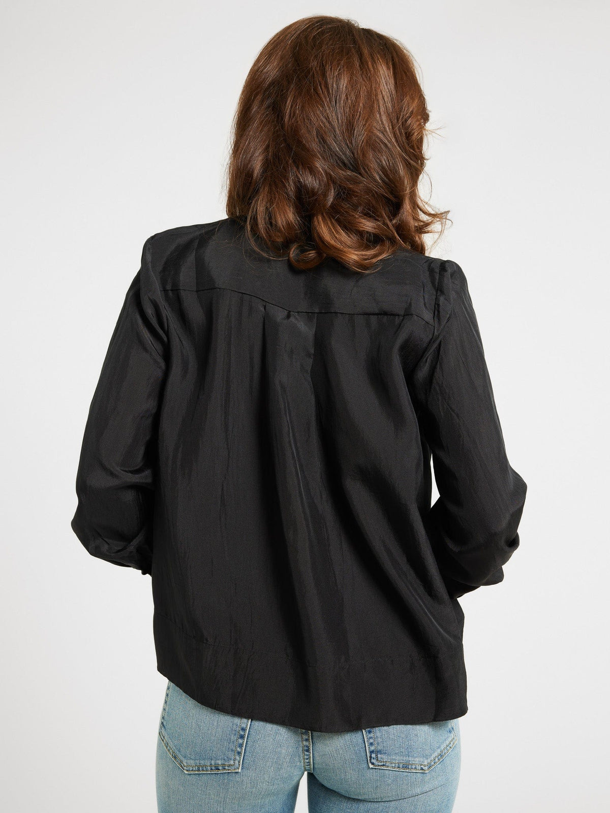 Freya Top in Black Silk