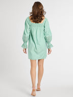 Gabriette Dress in Pistachio Eyelet