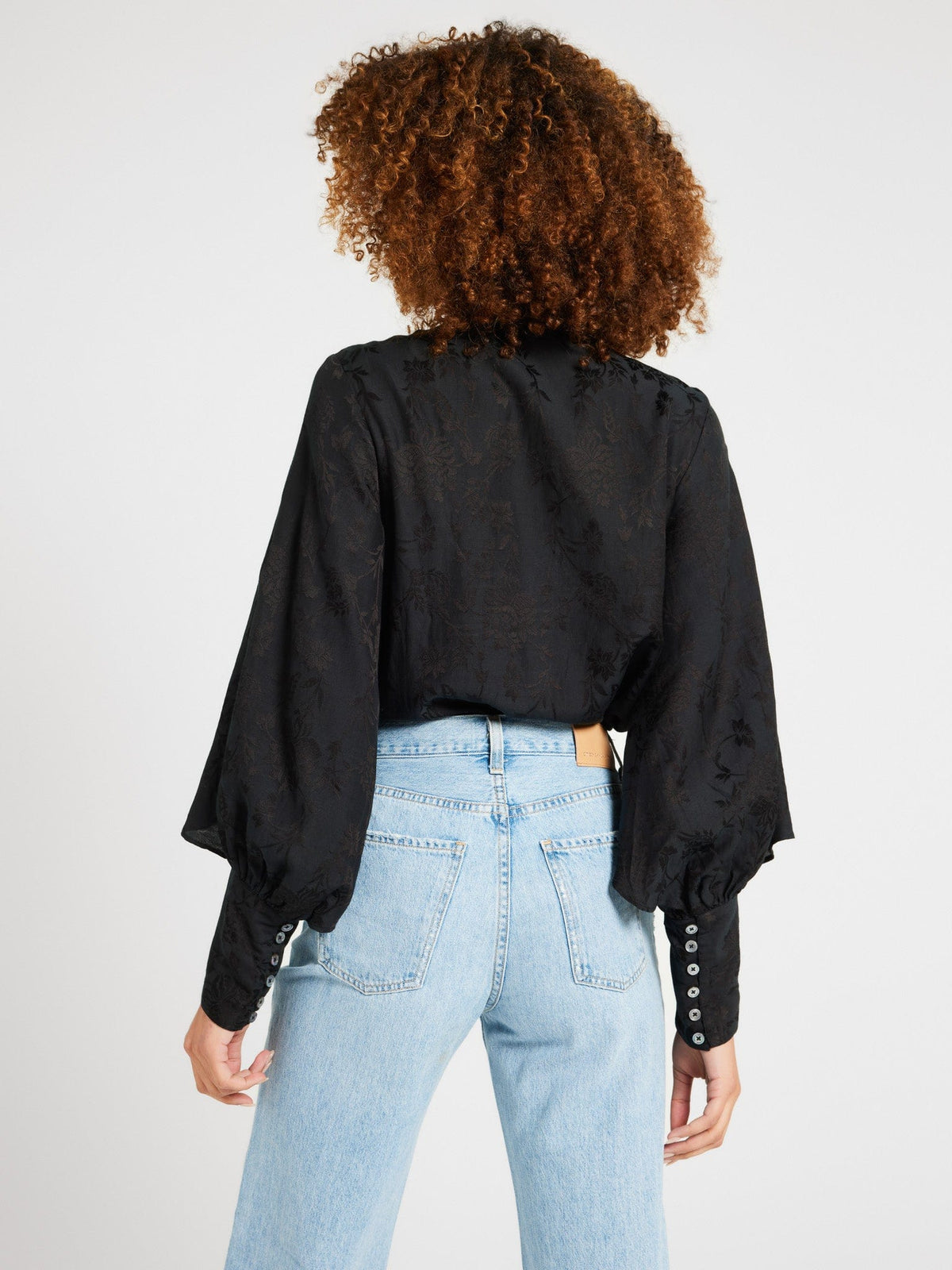 Gigi Top in Black Jacquard