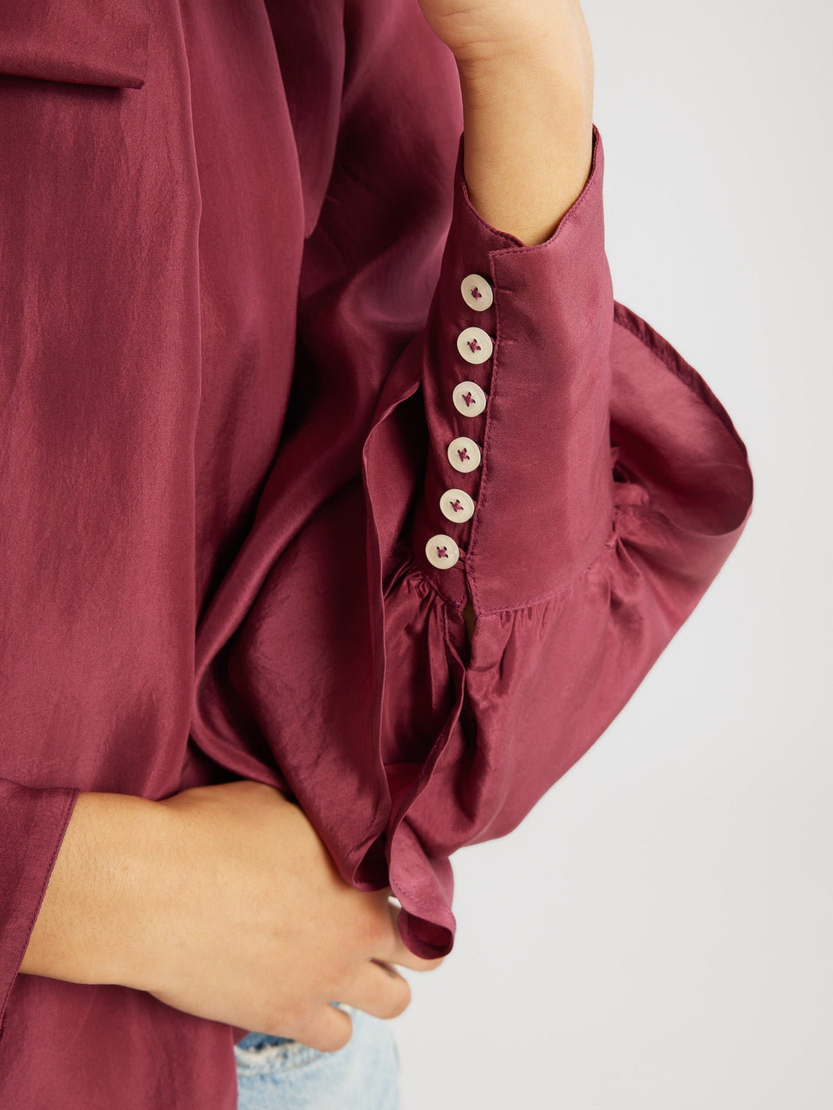 Gigi Top in Plum Washed Silk