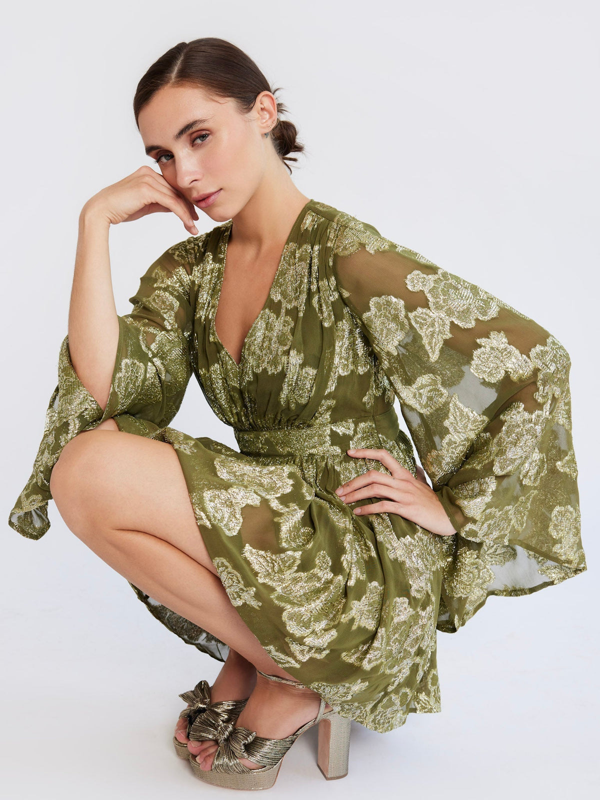 Dress in Gold Leaf