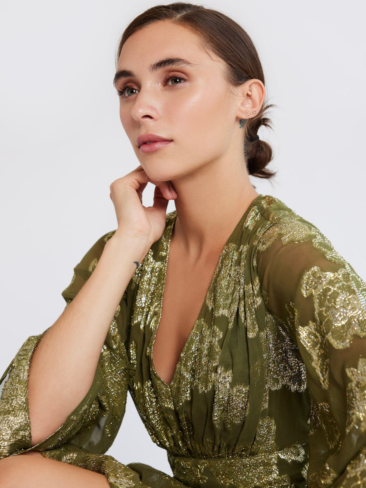 Dress in Gold Leaf