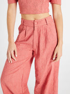 James Pant in Rosewood Eyelet