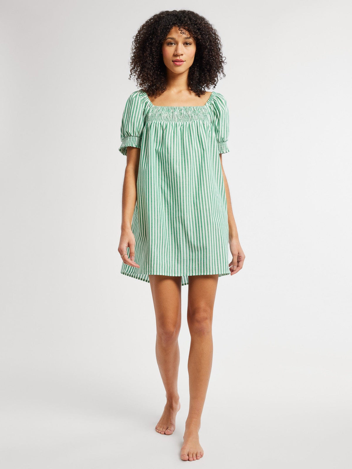 Jane Dress in Kelly Stripe