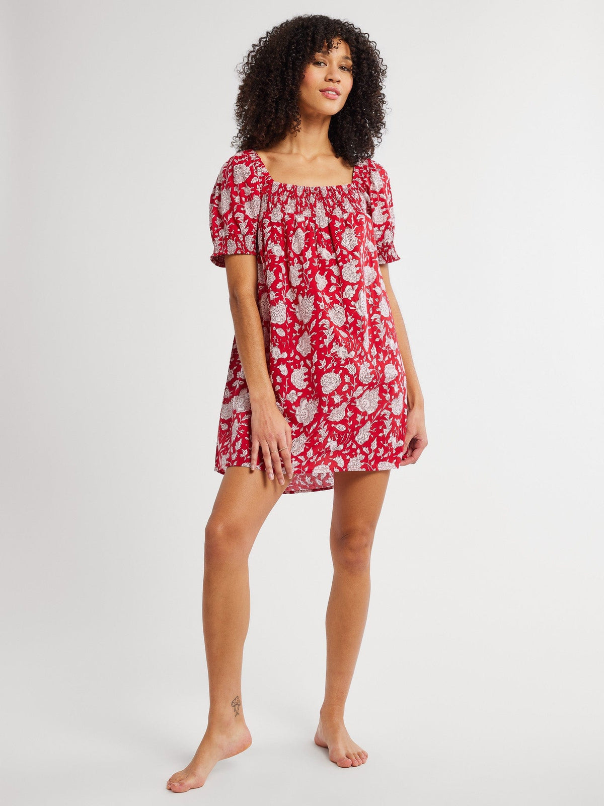 Jane Dress in Red Zinnia