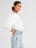 Lila Top in White