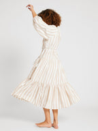 Natalia Dress in Cappuccino Stripe