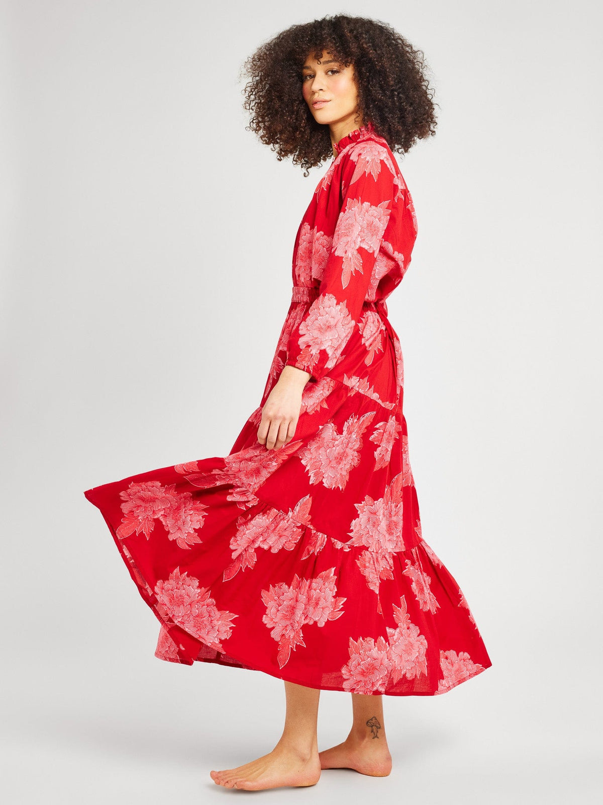 Paola Skirt in Crimson Floral