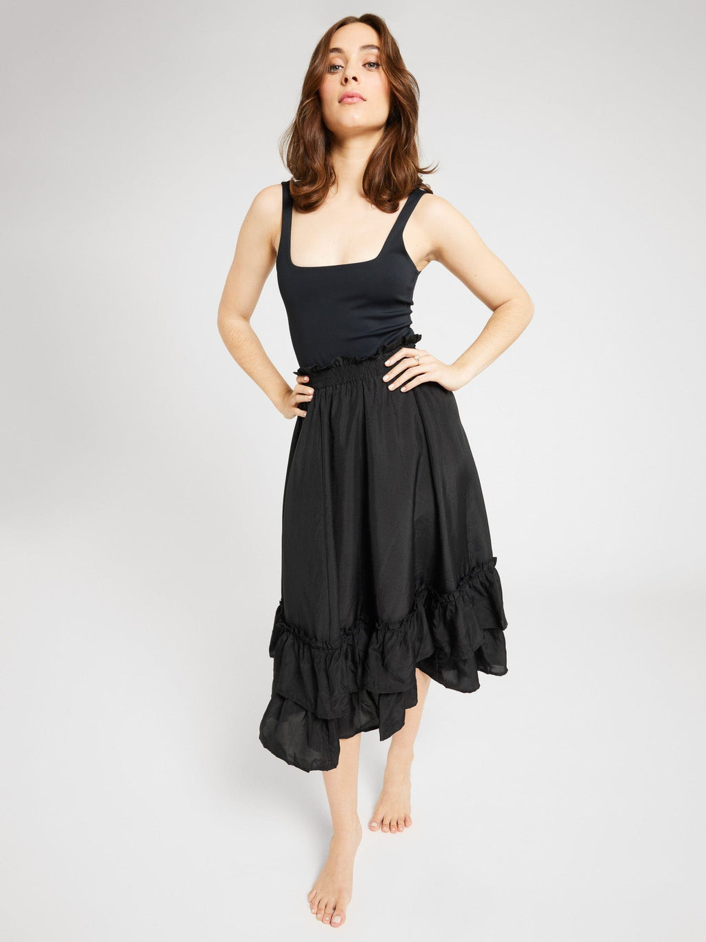 Skirt in Black Silk