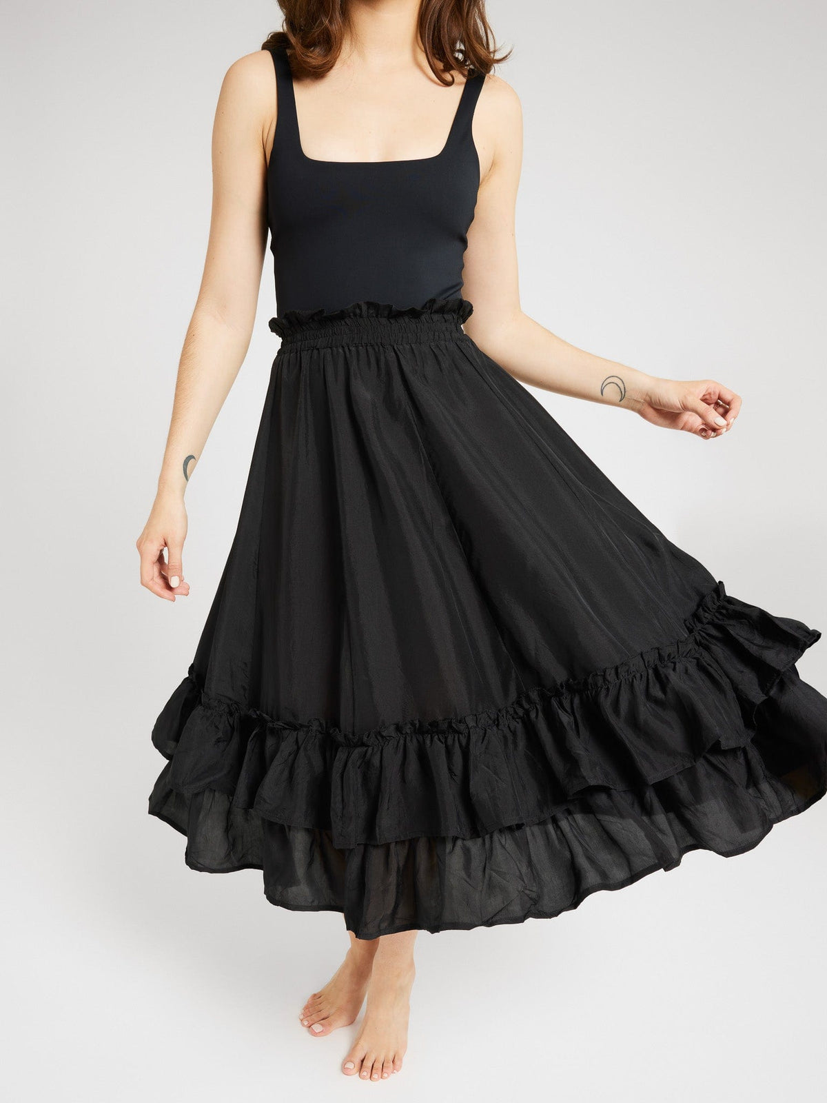 Skirt in Black Silk
