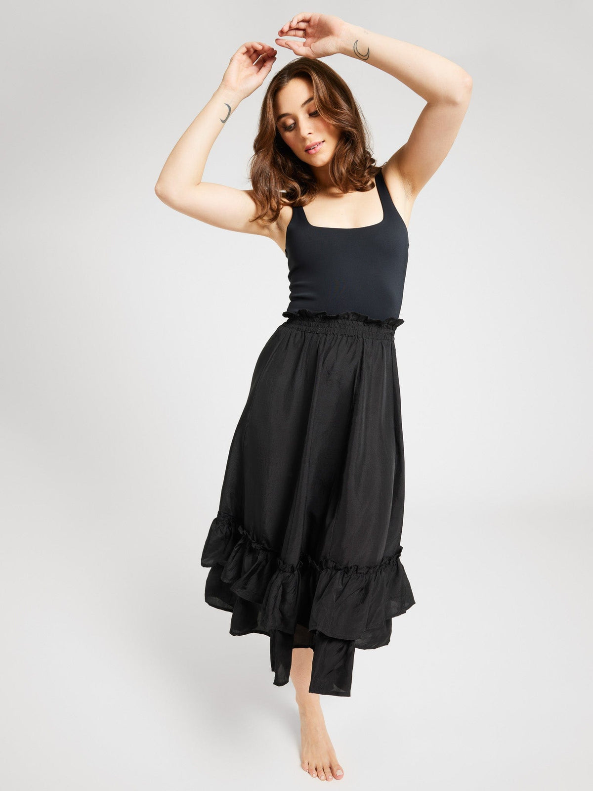 Skirt in Black Silk