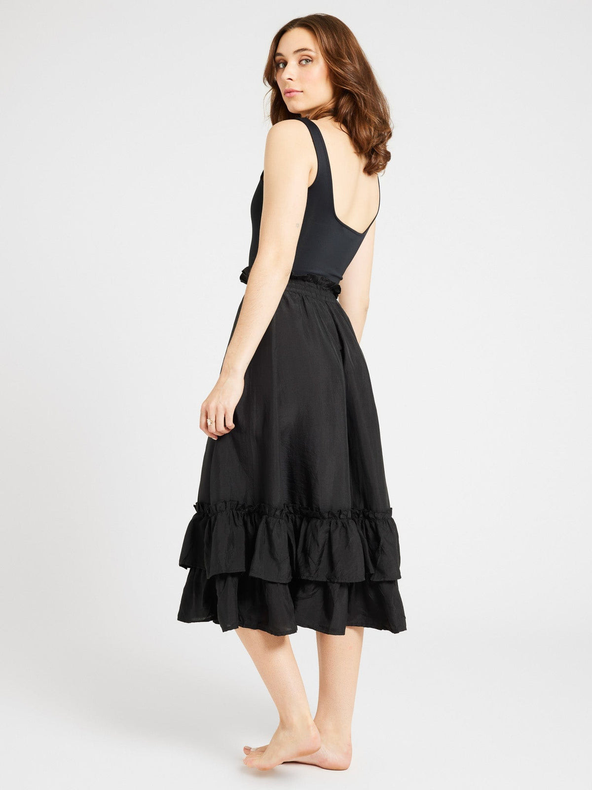Skirt in Black Silk