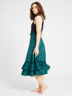 Skirt in Emerald Silk
