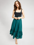 Skirt in Emerald Silk