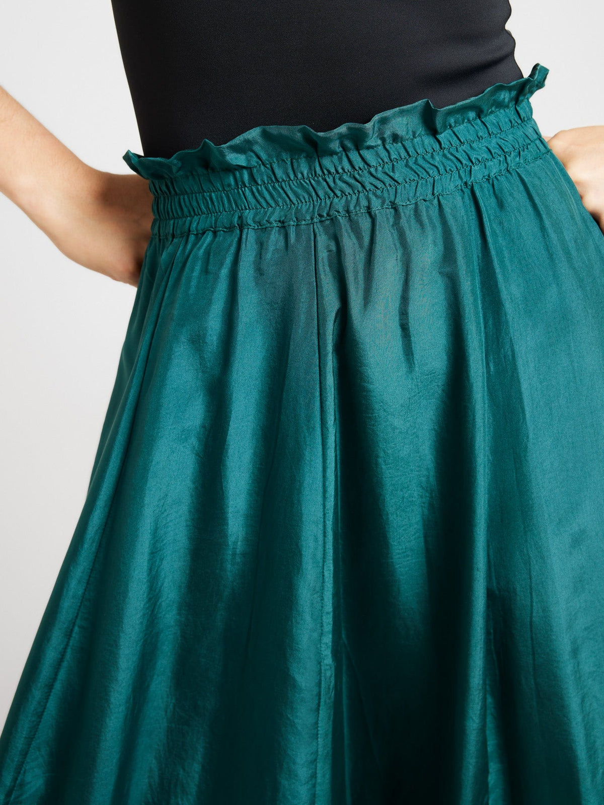Skirt in Emerald Silk