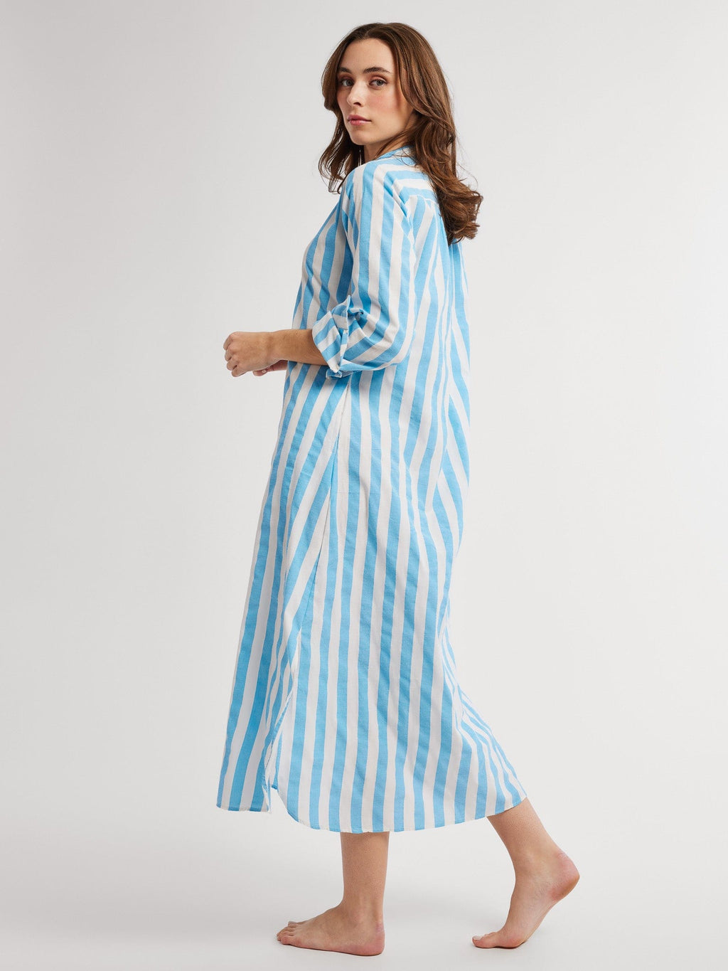 Sadie Caftan in Atoll Stripe