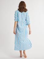 Sadie Caftan in Atoll Stripe